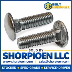 M10-1.5X100 Metric DIN603 Carriage Bolt Full Thread A2 Stainless Steel (Pack Qty 200) BC-M10100D603A2