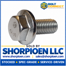 M10-1.5X20 Metric Din 6921 Indent Hex Flange Washer Non-Serrated Screw Ful Thread A2 Stainless (Pack Qty 200) BC-M1020D6921A2