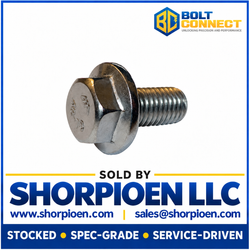 M10-1.5X20 Metric Din 6921 Indent Hex Flange Washer Non-Serrated Screw Ful Thread A2 Stainless (Pack Qty 200) BC-M1020D6921A2