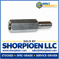 M2.5-0.45X10 4.5 MM Hex Male Female Standoff Aluminum (Pack Qty 500) BC-M452510HMA