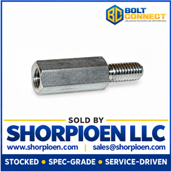 M3-0.5X10 6 MM Hex Male Female Standoff Aluminum (Pack Qty 500) BC-M603010HMA