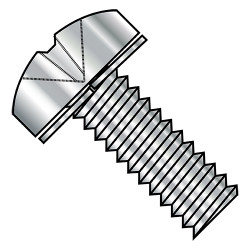M2-0.4X10 ISO 7045 Phil Pan 304SS Split Washer Sems Machine Screw Full Thread A2 Stainless (Pack Qty 4,000) BC-MI210SPPA2