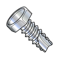 1/4-14X1 Unslotted Indented Hex Thread Cutting Screw Type 25 Fully Threaded Zinc (Pack Qty 2,000) BC-14165H