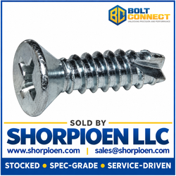 4-24X1/2 Phillips Flat Thread Cutting Screw Type 25 Fully Threaded 18-8 Stainless Steel (Pack Qty 5,000) BC-04085PF188