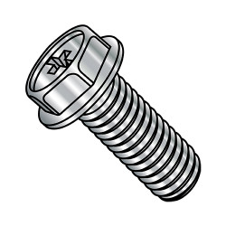 1/4-20X1/2 Phillips Indented Hex Washer Machine Screw Fully Threaded 18 8 Stainless Steel (Pack Qty 600) BC-1408MPW188