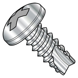 10-16X1/2 Phillips Pan Thread Cutting Screw Type 25 Fully Threaded 410 Stainless Steel (Pack Qty 4,000) BC-10085PP410