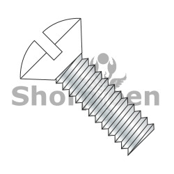 6-32X3/8 Slotted Oval Machine Screw Fully Threaded Zinc with White Painted Heads (Pack Qty 10,000) BC-0606MSOWH