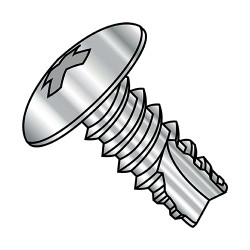 10-16X3/8 Phillips Truss Thread Cutting Screw Type 25 Fully Threaded 18 8 Stainless Steel (Pack Qty 4,000) BC-10065PT188