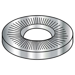 M6X14X1.3 Metric Serrated Conical Spring Washers type M A2 Stainless Steel (Pack Qty 5,000) BC-M6WCRA2