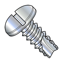 1/4-14X1 Slotted Pan Thread Cutting Screw Type 25 Fully Threaded Zinc (Pack Qty 2,500) BC-14165SP