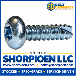 4-24X1/2 6 Lobe Flat Thread Cutting Screw Type 25 Fully Threaded Zinc (Pack Qty 10,000) BC-04085TF