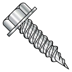 10-12X1 1/2 Unslotted Ind Hex washer 1/4" Across Flats Full Thread Self Piercing Screw 410 Stainless Steel (Pack Qty 3,000) BC-1024PW410