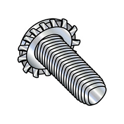 10-24X1/2 Phil Pan Tooth washer Thread Roll Screw Full Thread Zinc Wax (Pack Qty 5,000) BC-1008REPP