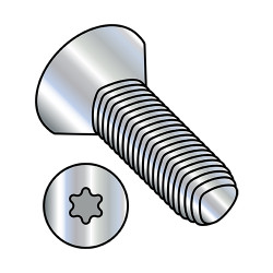 1/4-20X1 1/2 6 Lobe Flat Thread Rolling Screws Thread Rolling Screw Fully Thread Zinc & Wax (Pack Qty 1,250) BC-1424RTF