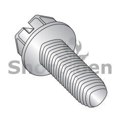 6-32X1/4 Slotted Ind Hex Wash Thread Rolling Screws Full Thread 410 Stainless Passivate & Wax (Pack Qty 10,000) BC-0604RSW410