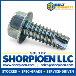 1/4-14X1 1/2 Unslotted Indented Hex Washer Thread Cutting Screw Type 25 Fully Threaded Zinc A (Pack Qty 1,250) BC-14245W