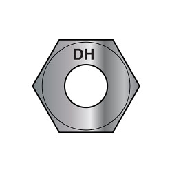 1-8 Heavy Hex Structural Nuts A563DHG Hot Dipped Galvanized with Lubricant Coating (Pack Qty 75) BC-100A563DHG
