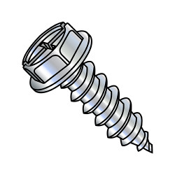 8-18X3/4 Combo (Phil/Slotted) Ind Hex washer Self Tapping Screw Type AB Full Thread Zinc (Pack Qty 8,000) BC-0812ABCW