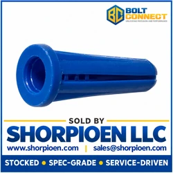 10-12X1 Conical Plastic Anchor Blue (Pack Qty 5,000) BC-1016PAC