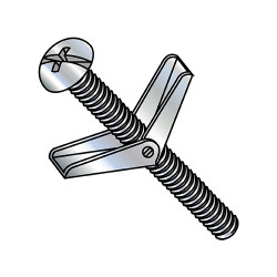 1/2X4 Combination Round Head Toggle Bolt Zinc (Pack Qty 25) BC-5064TBCR