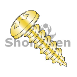 4-24X3/16 Phillips Pan Self Tapping Screw Type A B Fully Threaded Zinc Yellow and (Pack Qty 10,000) BC-0403ABPPY