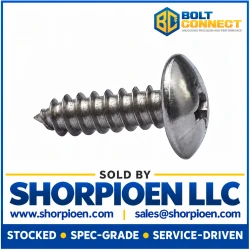 1/4-14X1 1/2 Phil Full Contour Truss Self Tapping Screw Type AB Full Thread 18-8 Stainless (Pack Qty 1,000) BC-1424ABPT188