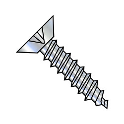 1/4-14X1 1/2 Phillips Flat Undercut Self Tapping Screw Type A B Fully Threaded Zinc (Pack Qty 2,000) BC-1424ABPU
