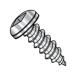 10-16X3/8 Square Pan Self Tapping Screw Type A B Fully Threaded 18 8 Stainless Steel (Pack Qty 4,000) BC-1006ABQP188