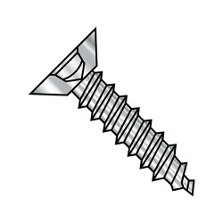 10-16X1/2 Square Flat Undercut Self Tapping Screw Type AB Full Thread 18 8 Stainless Steel (Pack Qty 4,000) BC-1008ABQU188