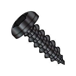 10-16X1 1/2 6 Lobe Pan Self Tapping Screw Type A B Fully Threaded Black Oxide (Pack Qty 3,000) BC-1024ABTPB