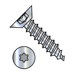 1/4-14X1/2 Six Lobe Flat Undercut Self Tapping Screw Type A B Fully Threaded Zinc (Pack Qty 4,000) BC-1408ABTU