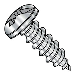10-12X1 1/2 Combination (Slotted/Phil) Pan Self Tap Screw Type A Full Thread 18 8 Stainless Ste (Pack Qty 1,500) BC-1024ACP188