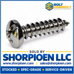 10-12X1 1/2 Combination (Slotted/Phil) Pan Self Tap Screw Type A Full Thread 18 8 Stainless Ste (Pack Qty 1,500) BC-1024ACP188