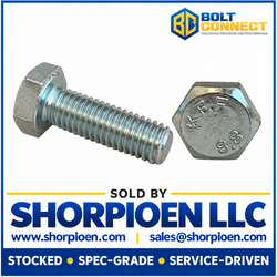M10-1.50 x 10 Din 933 8.8 Fully Threaded Hex Cap Screw Zinc (Pack Qty 100) BC-M1010D9338 P