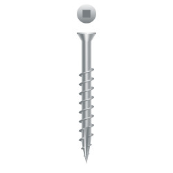 7 x 1-5/8 305 Stainless Steel Square Drive Trim Head, Coarse Thread, Type 17 (Pack Qty 1000) X1QSSV