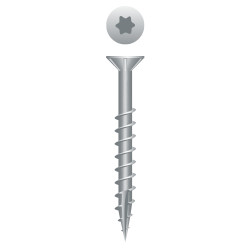 10 x 2-1/2 305 Stainless Steel Star Drive Flat Head w/Nibs, Coarse Thread, Type 17 (Pack Qty 20 Boxes of  80) XT1022SSI