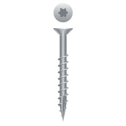 10 x 2-1/2 316 Stainless Steel Star Drive Flat Head w/Nibs, Coarse Thread, Type 17 (Pack Qty 2000) XT1022MG