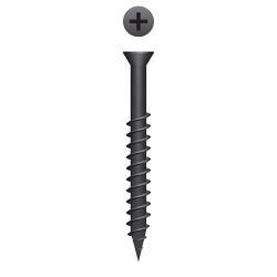 6 x 1-5/8 Drywall Phillips Trim Head, Sharp Point, Phosphate Coating (Pack Qty 1200) 1PTV