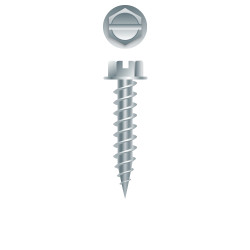 10 x 1 Needle Point Slotted Indented Hex Washer Head, Zinc Plated (Pack Qty 140) N10165I