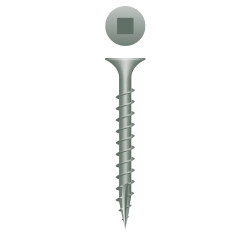 10 x 3-1/2 Outdoor Square Drive Bugle Head, Coarse Thread, Type 17, WAR Coated (Pack Qty 1000) XQ1031W