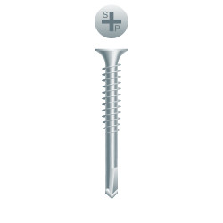 8-18 x 2 Phillips Bugle Head Pilot Point, Zinc Plated Point# 2 (Pack Qty 100) D820ZI