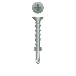 1/4-20 x 2-3/4 Phillips Flat Head Reamer with Wings, WAR Coated Point# 4 (Pack Qty 1000) R234W