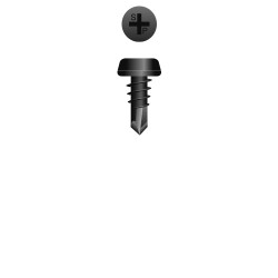 6-20 x 7/16 Phillips Pan Head Framing Screw, Phosphate Coated Point# 2 (Pack Qty 10000) F6