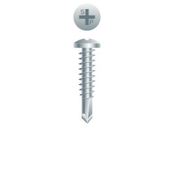 10-16 x 1 Phillips Pan Head, Zinc Plated Point# 3 (Pack Qty 150) P108I
