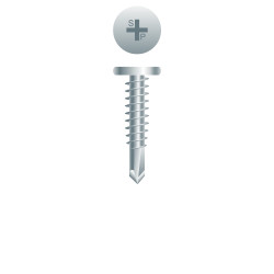 10-16 x 1 Phillips Pancake Head, Zinc Plated Point# 3 (Pack Qty 150) PC8I