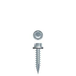14-10 x 1 Pole Gripper Unslotted Indented Hex Washer Head w/304 Stainless (Pack Qty 20 Boxes of  50) SA1416I
