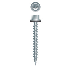 9-15 x 1 Pole Gripper Unslotted Indented Hi-Hex Washer Head w/Shoulder and 304 (Pack Qty 100) PGA916I
