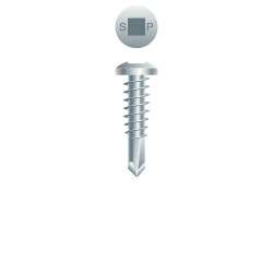 10-16 x 3/4 Square Drive Pan Head, Zinc Plated Point# 3 (Pack Qty 1000) P106QV