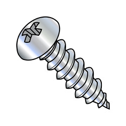 10-12X1 Phillips Round Self Tapping Screw Type A Fully Threaded Zinc (Pack Qty 5,000) BC-1016APR