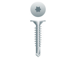 10-16 x 1 Star Drive Wafer Head, Zinc Plated Point# 3 (Pack Qty 150) W104TI